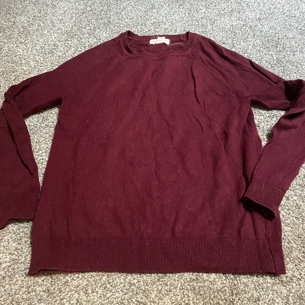H&M Burgundy Crew Neck Sweater